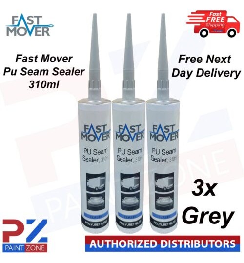 3X FAST MOVER PU SEAM SELAER CARTRIDGE GREY (310ML) CAR BODY Adhesive & Sealant